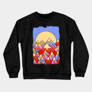 Vibrant winter land Crewneck Sweatshirt